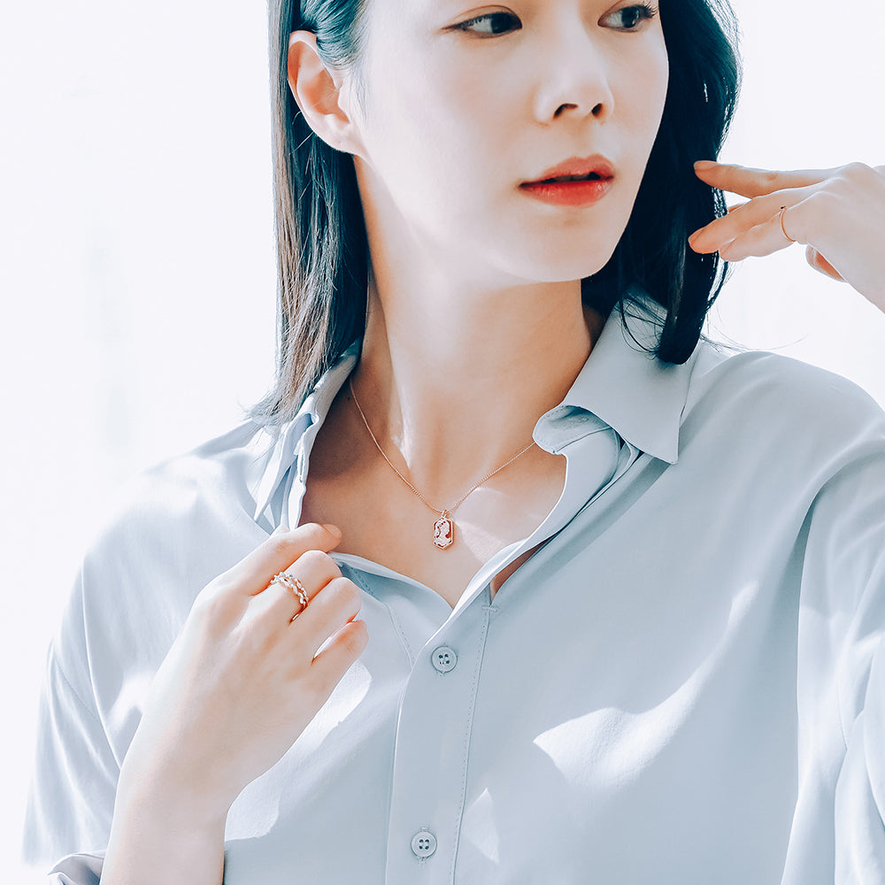 14k 18k daily diamond Ruby Sapphire necklace office wear jewelry gift