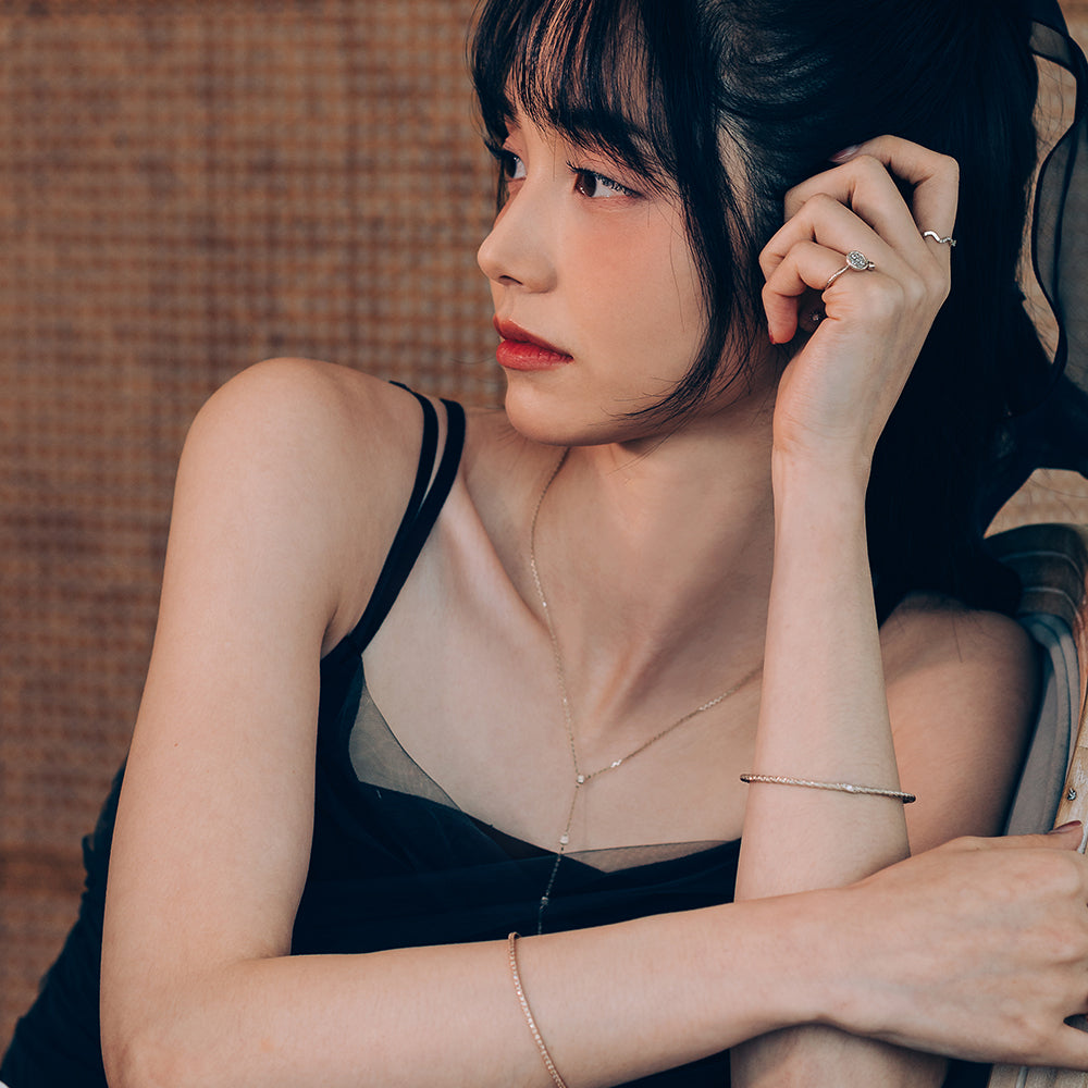 blue cognac diamond A+++ long necklace anniversary dia gift