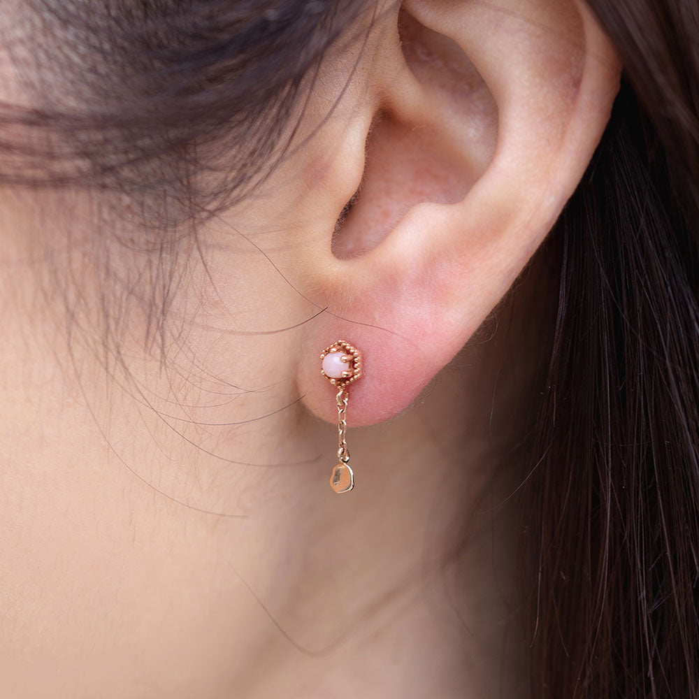 14K gold diamond drop chain piercing 18K errings natural jewerllery