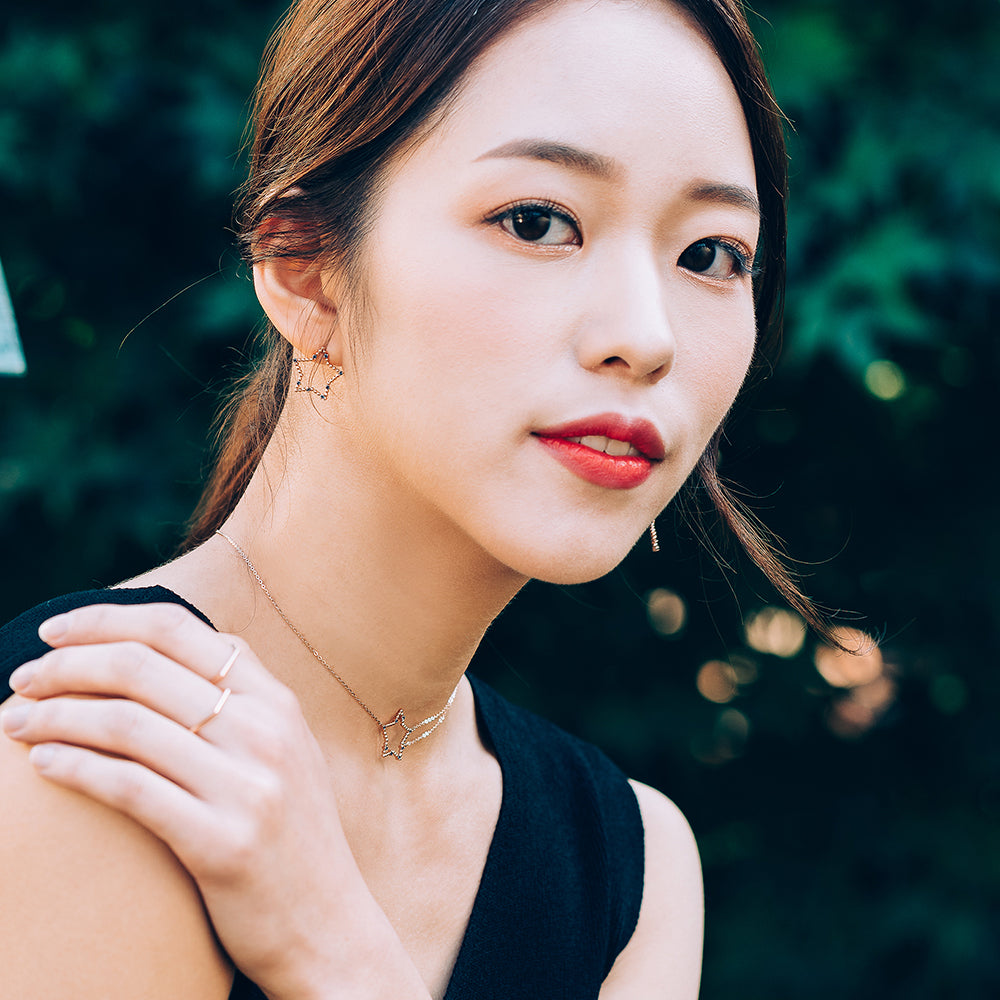 14k 18k blue diamond GOLD necklace chocker gift