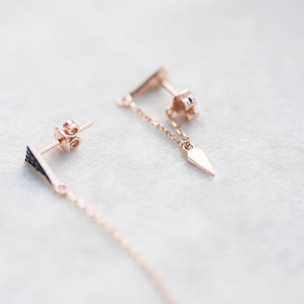 14k 585 blue diamond earring blueQ signity 18k 750 star K jewerly