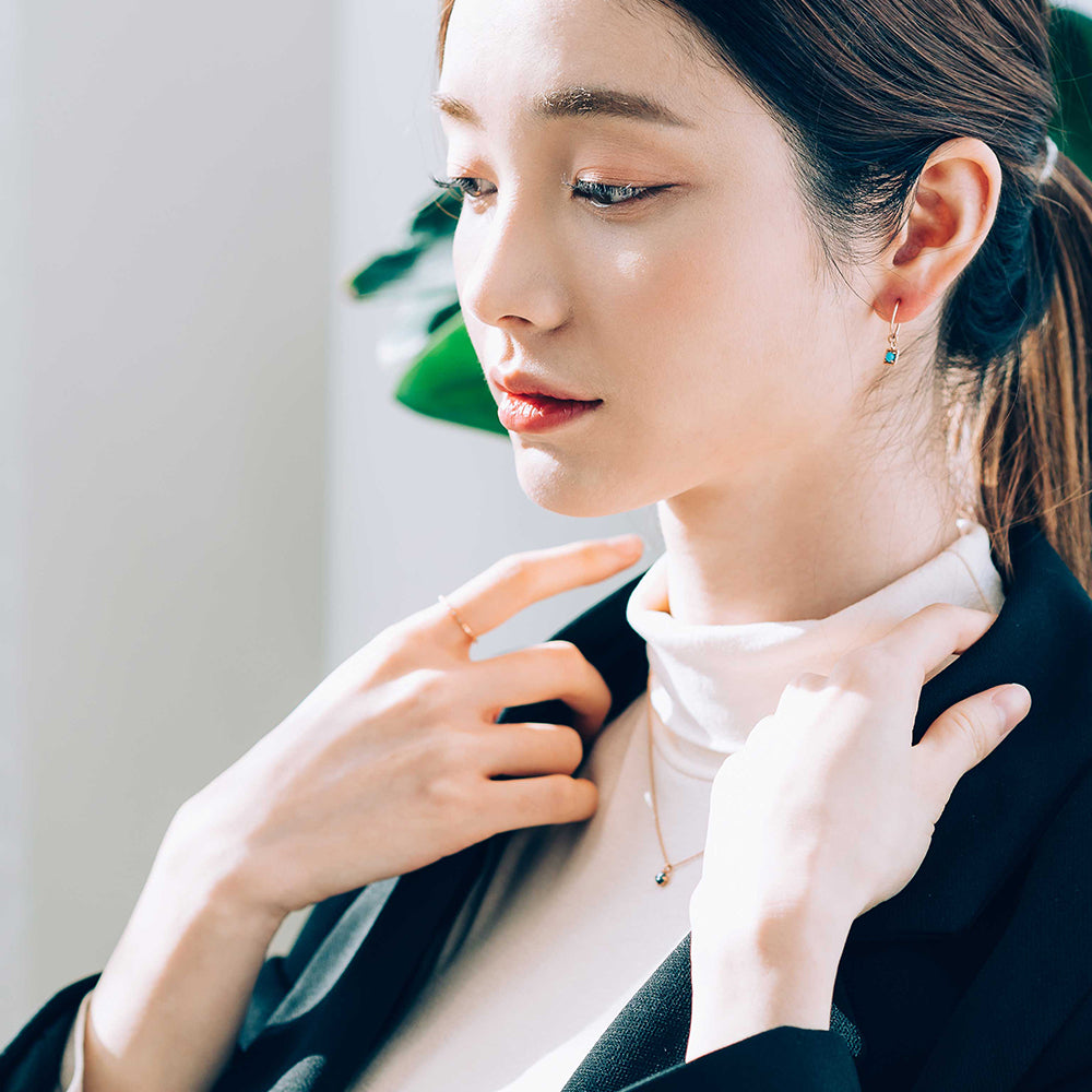 0.2 carat diamond blue rough rose cut dia necklace anniversary gift