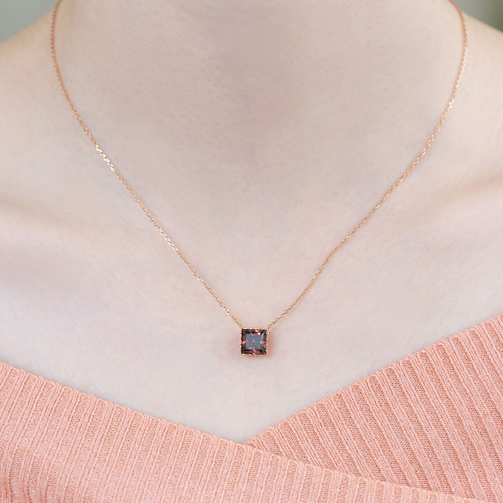 Rhodolite garnet necklace 14K 18K K-GOLD anniversary jewellery