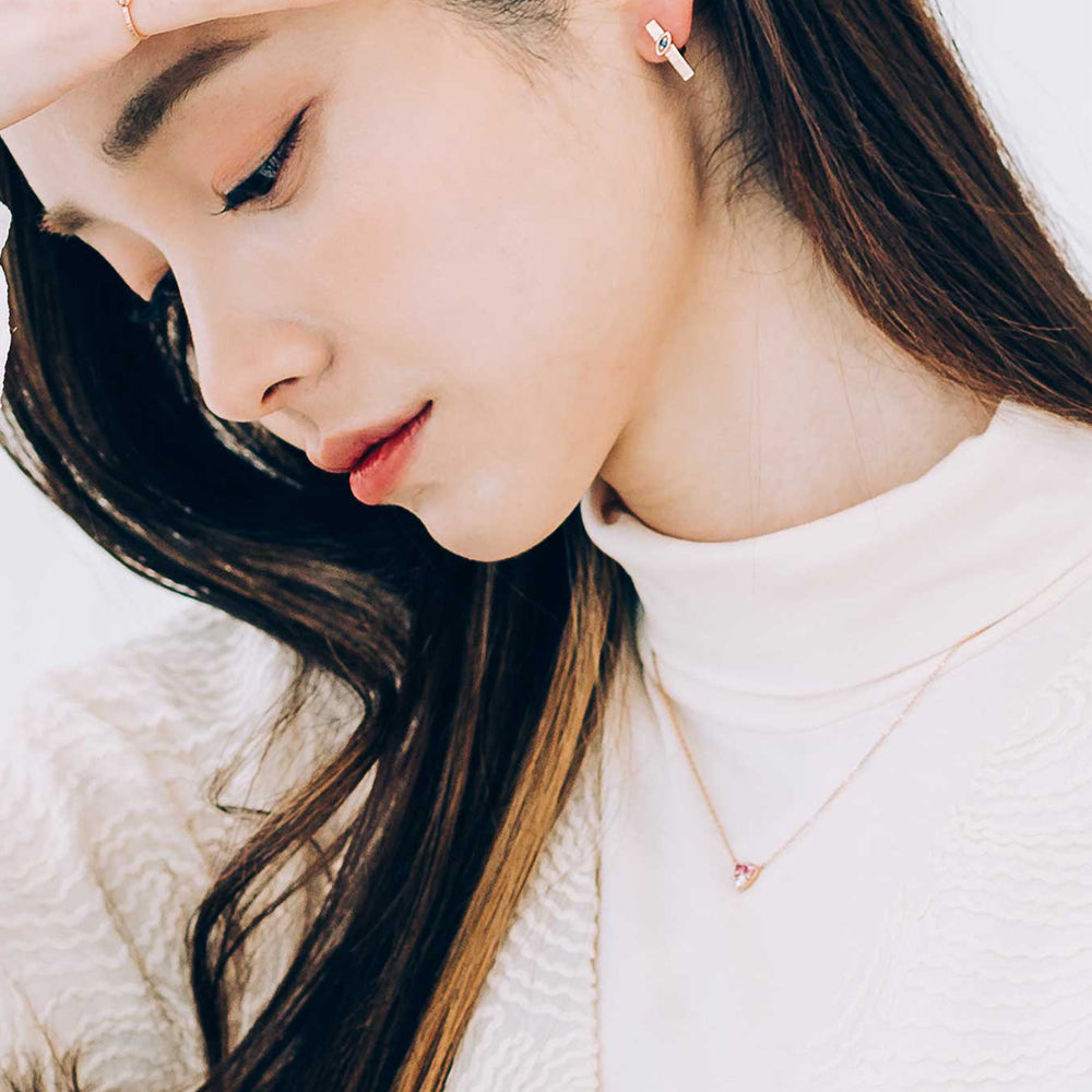 heart stone lovely gold 14k 18k necklace anniversary gift