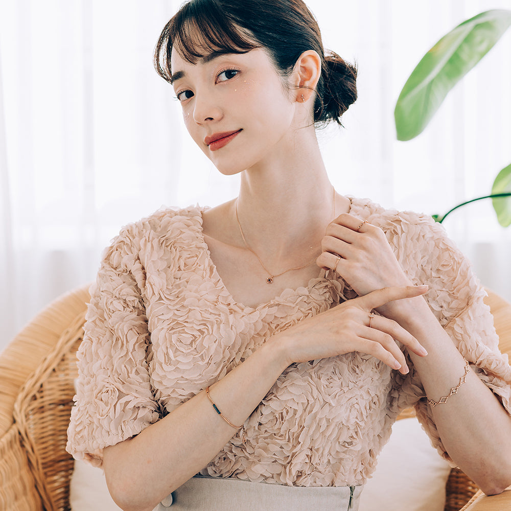 Sapphire Grey diamond A+++ Gold 14K 18K necklace korea jewerly