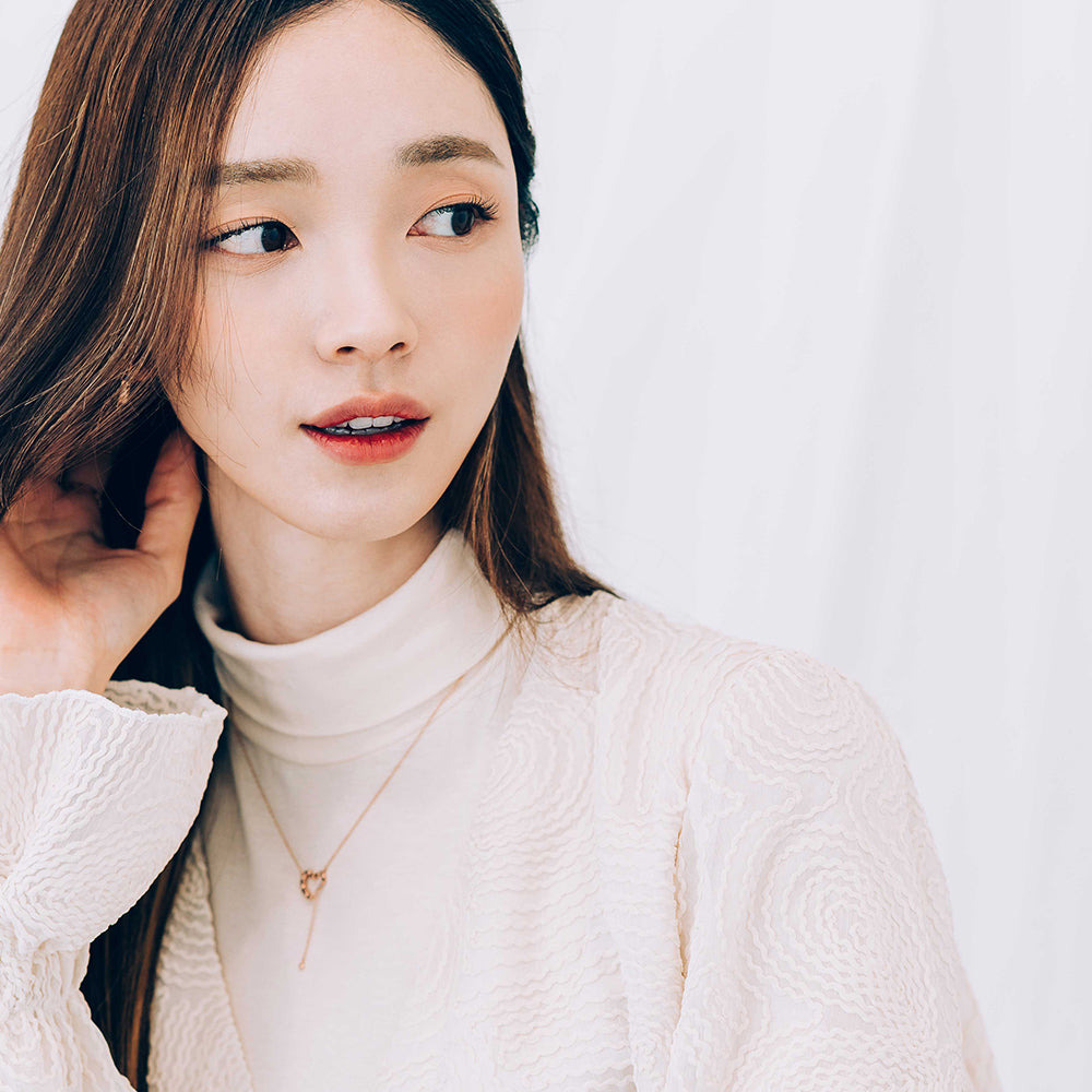 heart gold necklace 14K 18K drop chain daiy wear jewellery jewelry