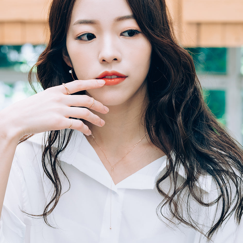 14k 18k Y long necklace gold handmade custom jewellery