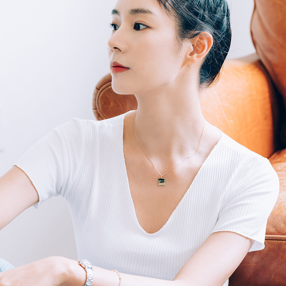 14k 18k daily gold necklace simple design handmade