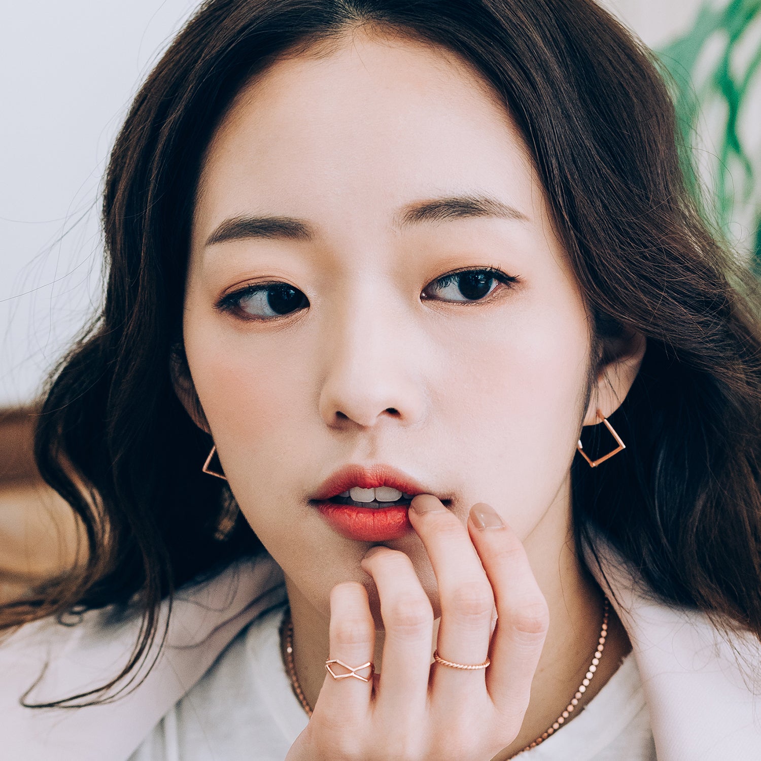 14k 18k gold one-touch hoop gold earring 585 750