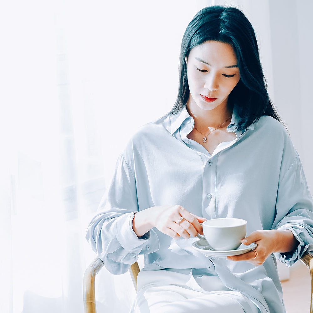 14k 18k daily diamond Ruby Sapphire necklace office wear jewelry gift