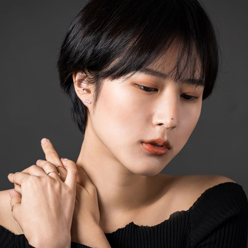 14K gold natural pearl piercing 18K errings gift girl K jewelry