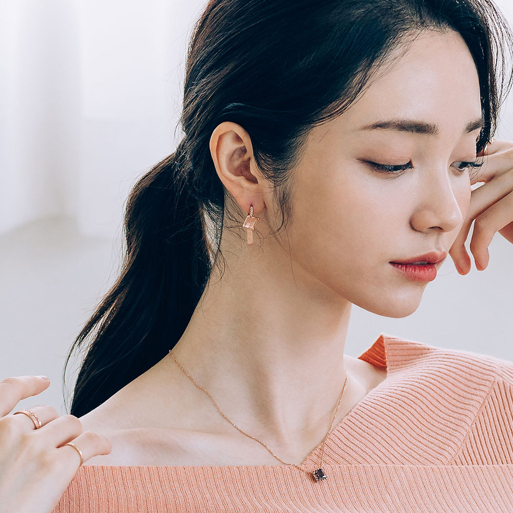 14k 18k one-touch gold earring K jewellery jewelry