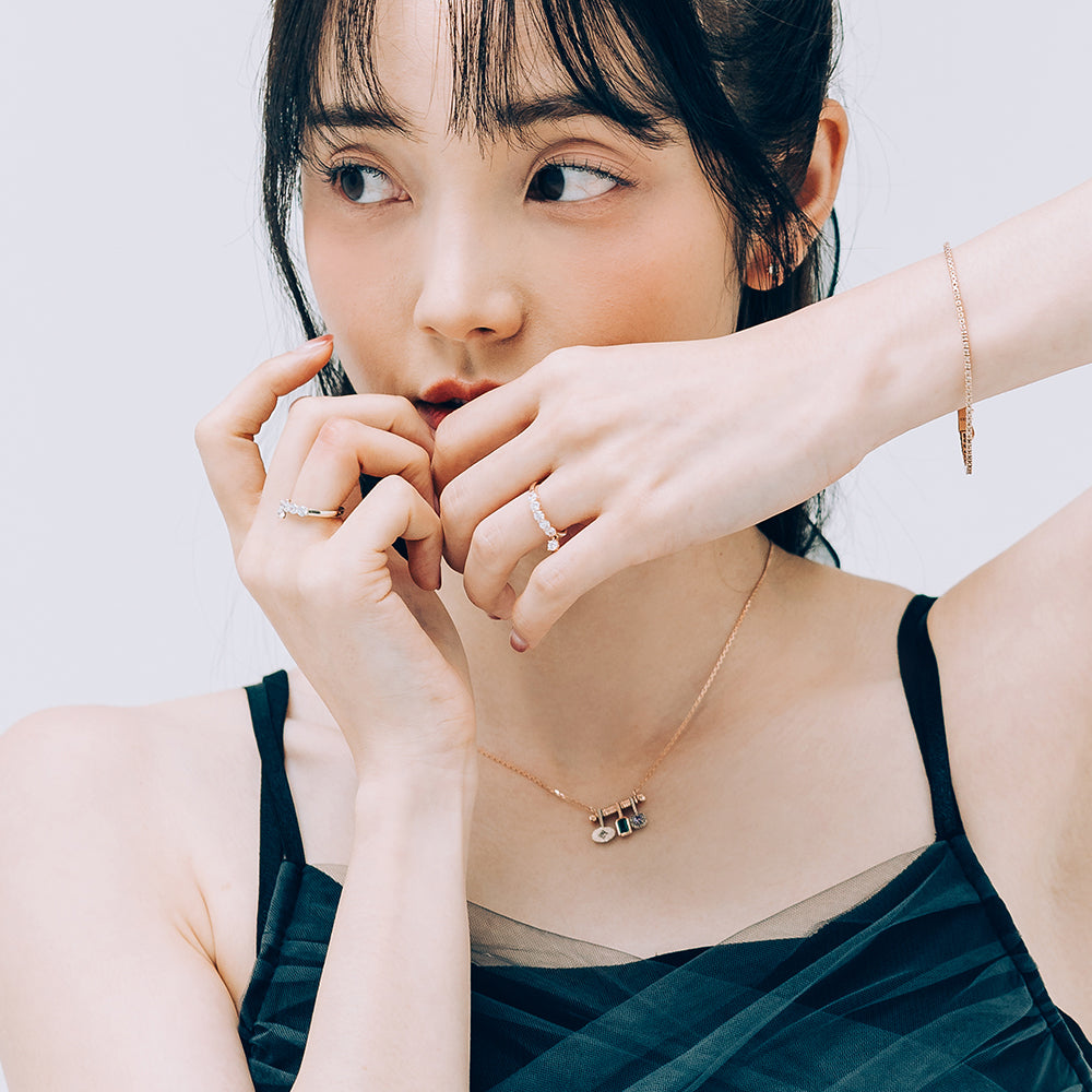 bold pando style luxury GOLD necklace 14k 18k daily gift stone