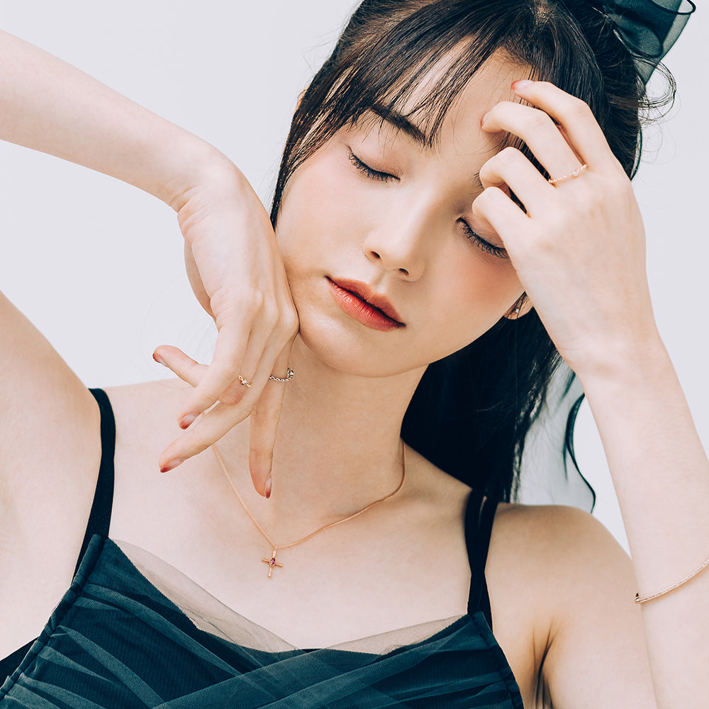 gold diamond chain ring cognac A+++ couple ring