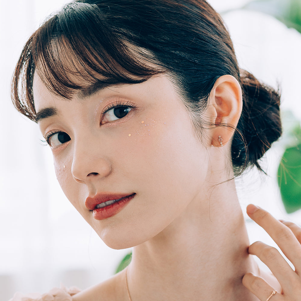 14K 18K gold diamond piercing errings moonstone natural custom jewerly