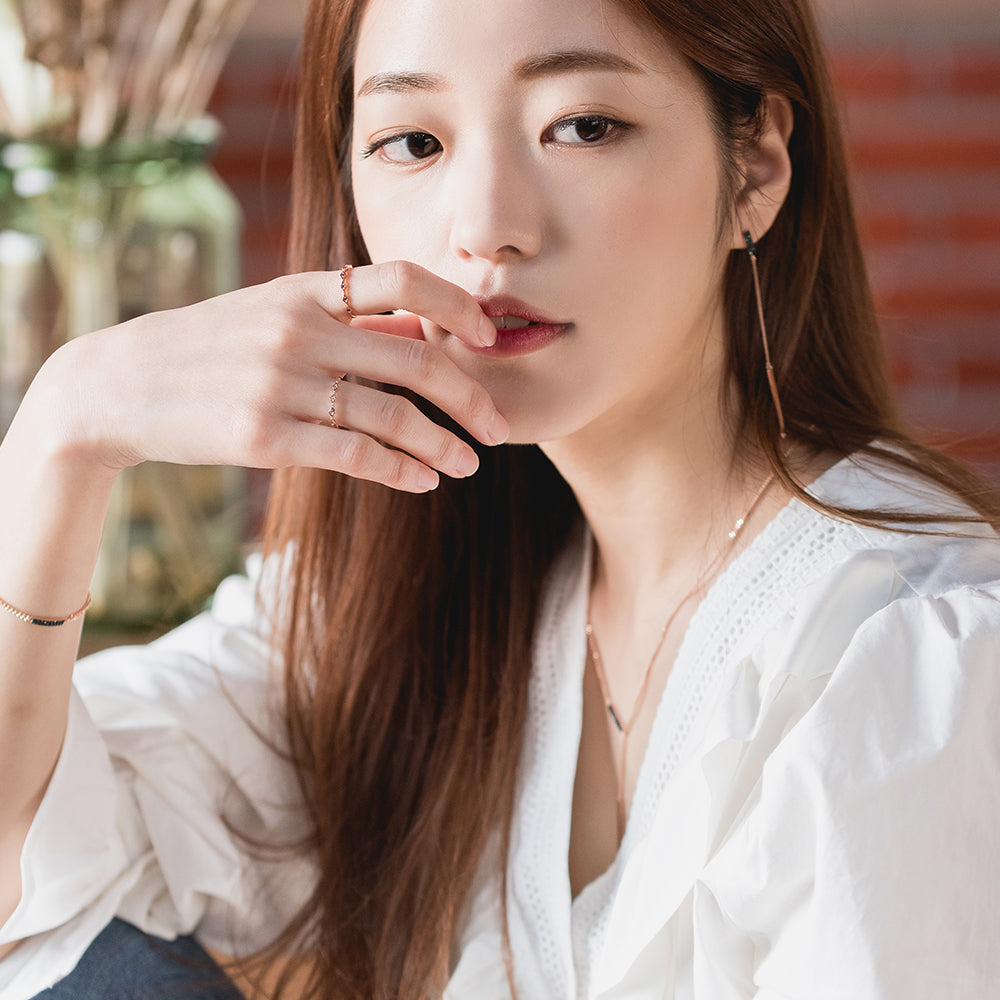 14k18k blue diamond A+++ matinee necklace gold long stick