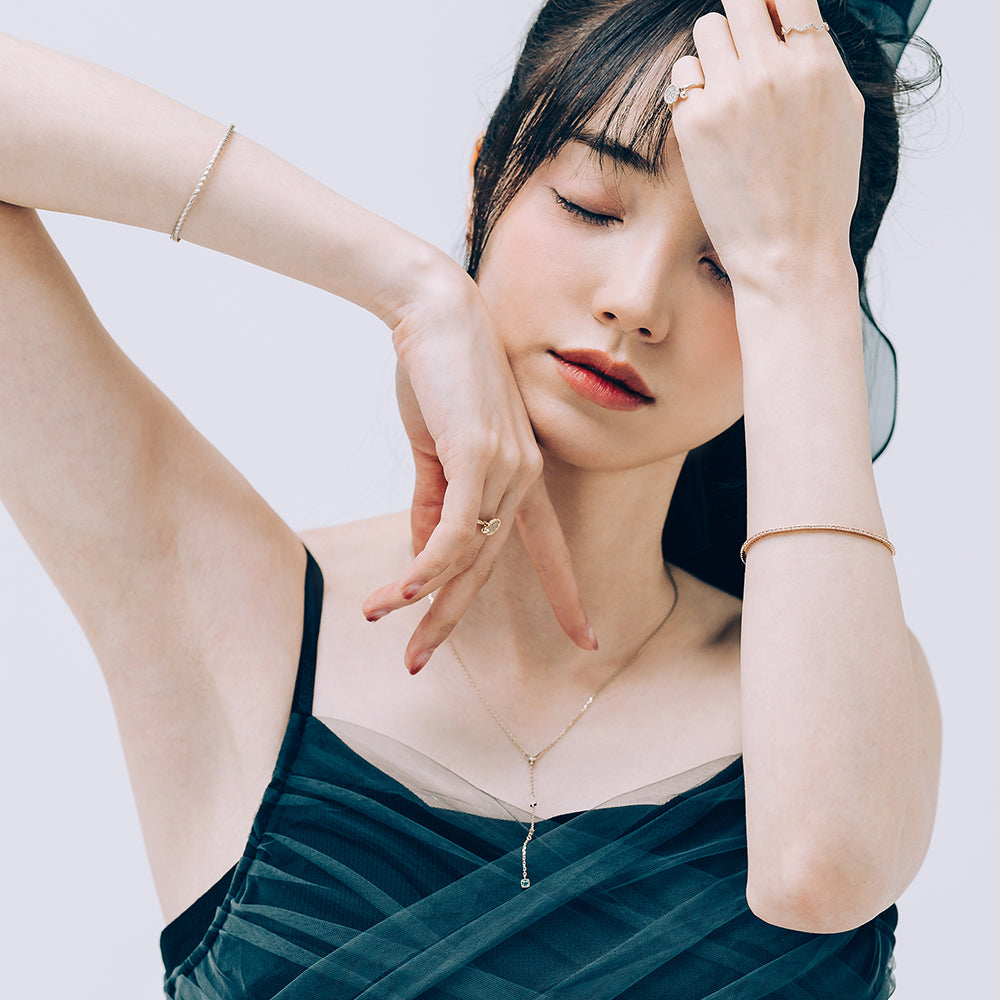 blue cognac diamond A+++ long necklace anniversary dia gift