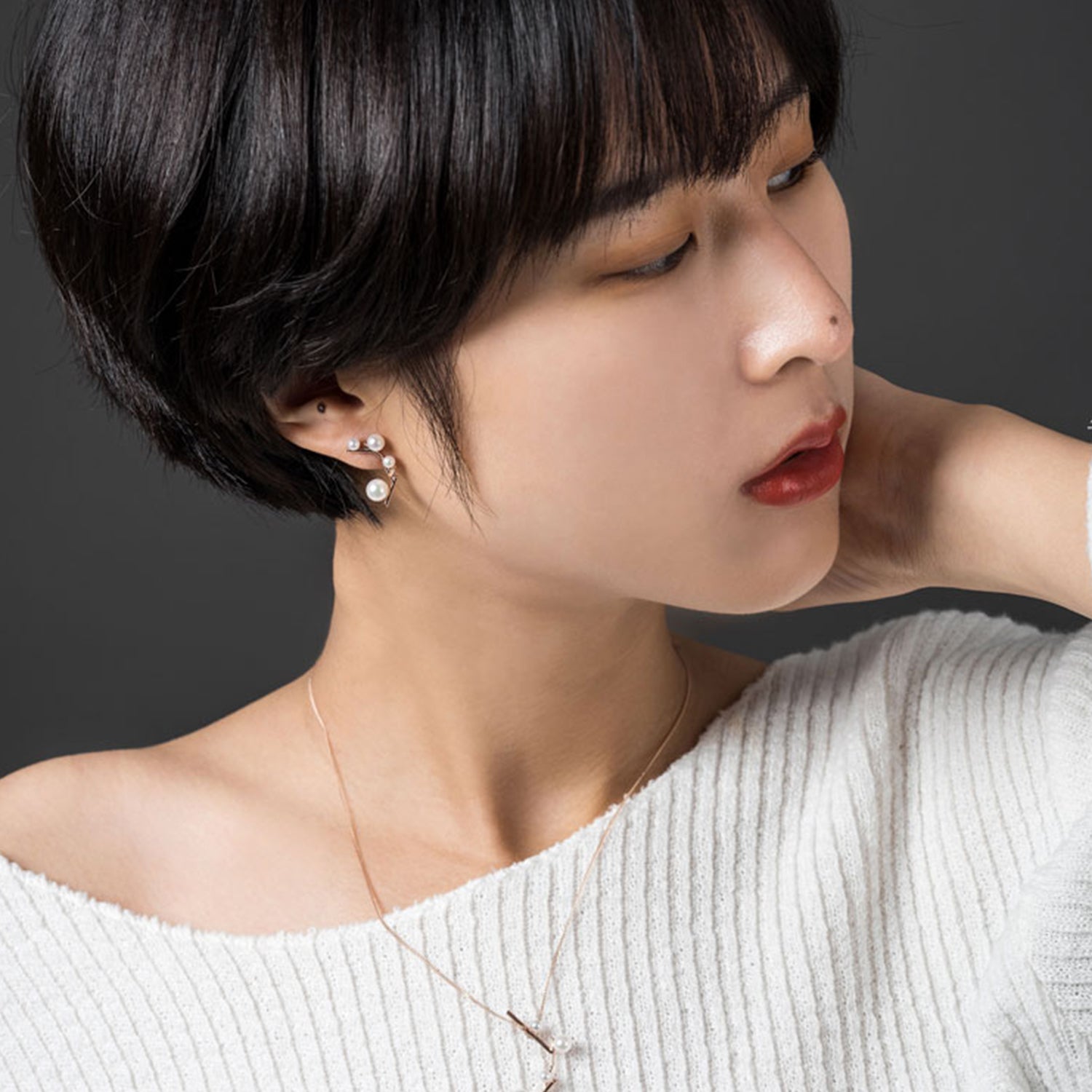 14k 18K Seawater Culture Pearl gold earring K jewellery gift