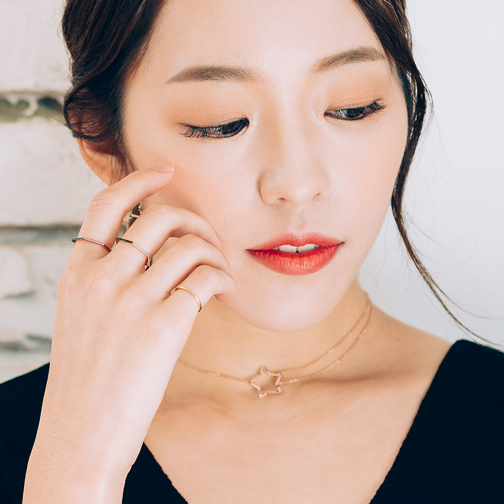 14k 18k blue diamond GOLD necklace chocker gift