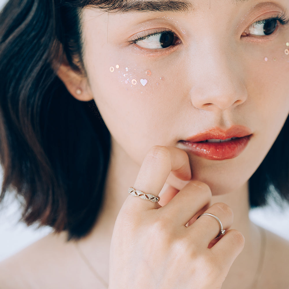 wedding anniversary bold signity ring daily comfortable Layered ring girlfriend gift