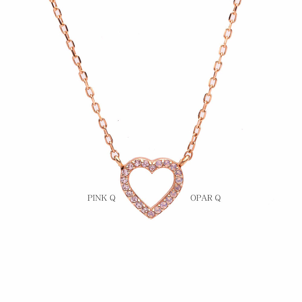 pink stone opal gold necklace 14k 18k lovely anniversary gift