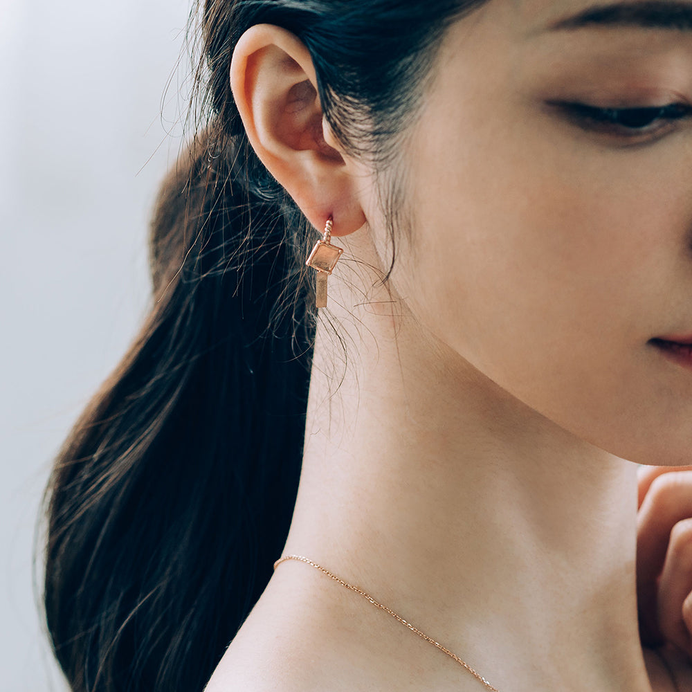 14k 18k one-touch gold earring K jewellery jewelry