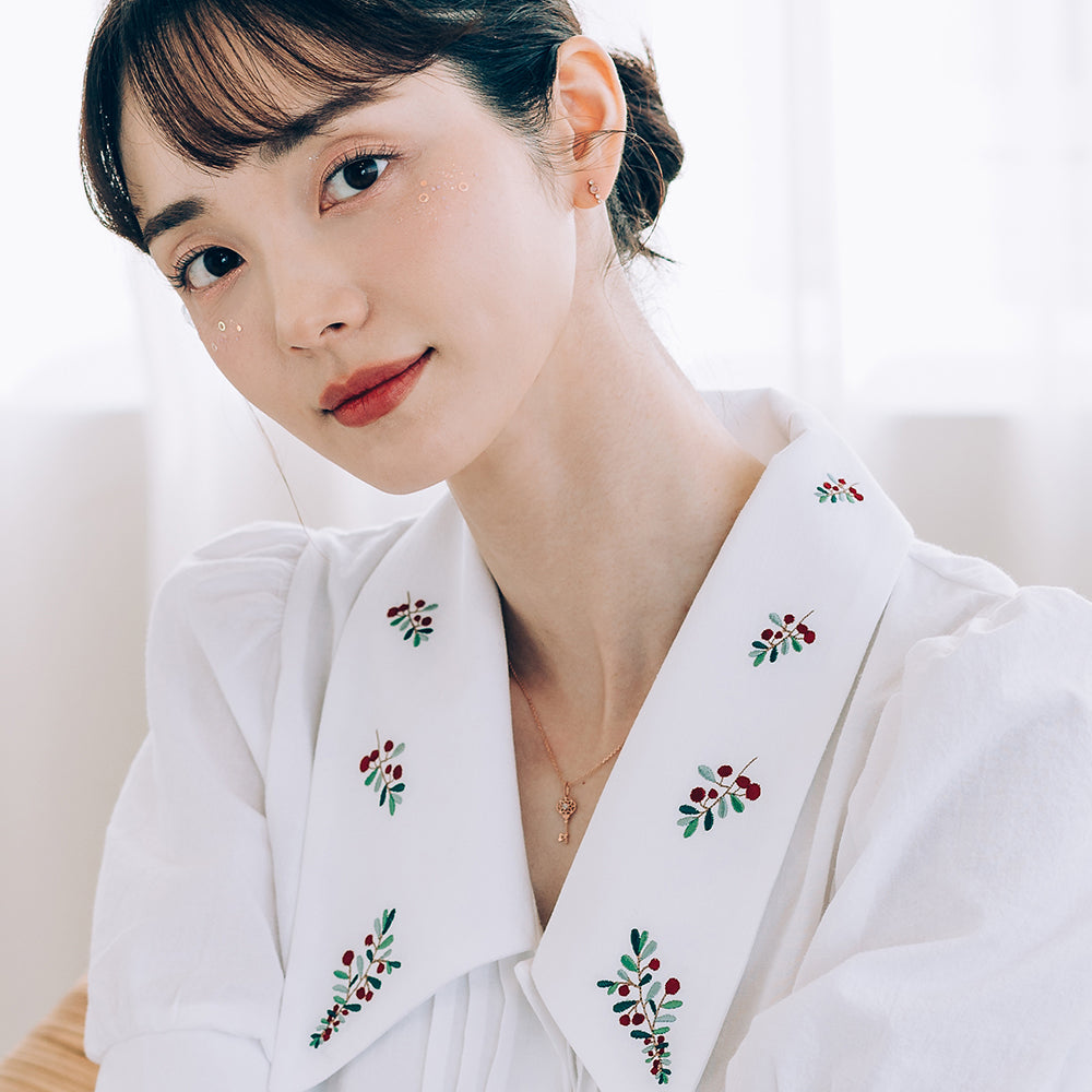 grey diamond A+++ gold key necklace 14K 18K daily jewerly