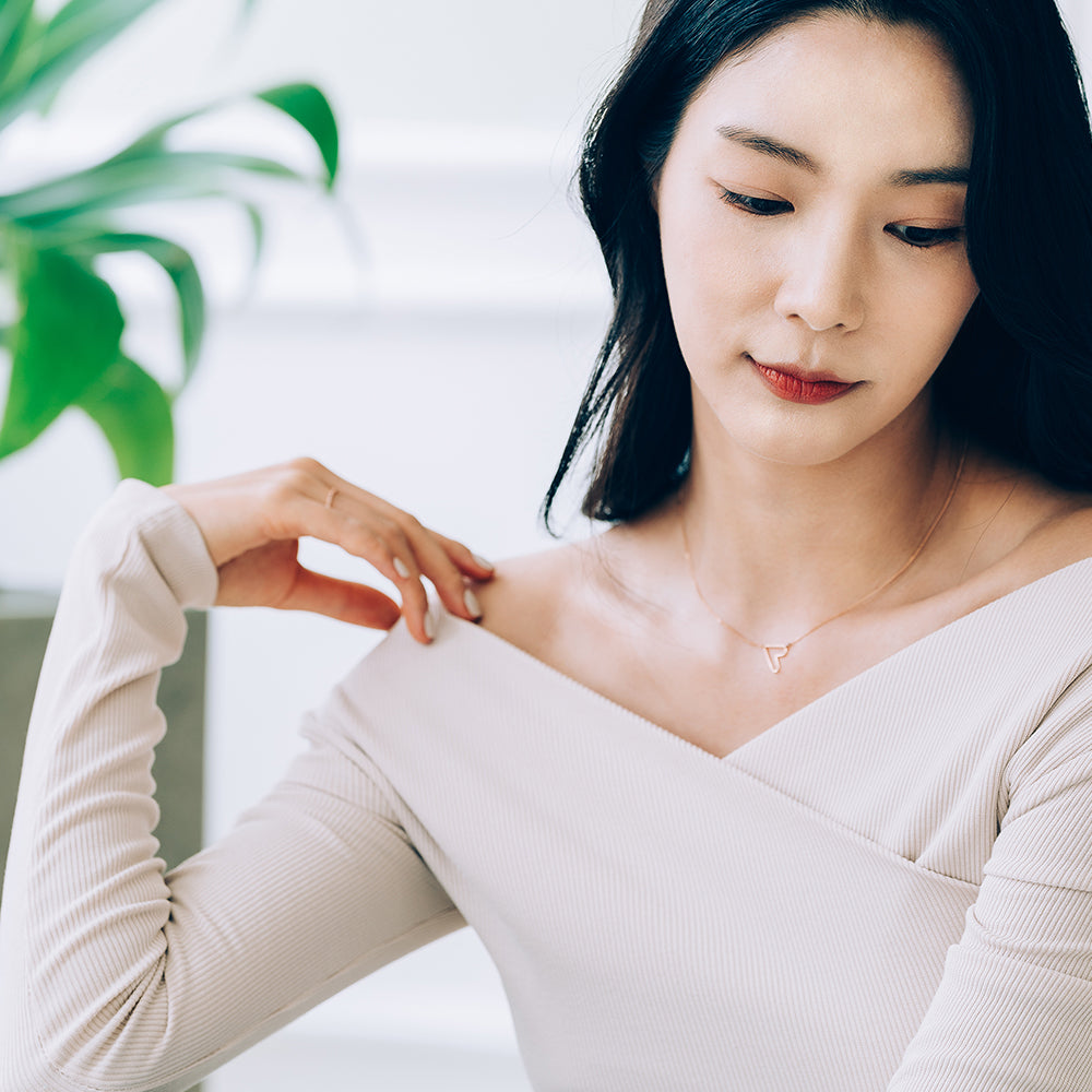 14K 18K heart chain gold necklace anniversary jewellery gift