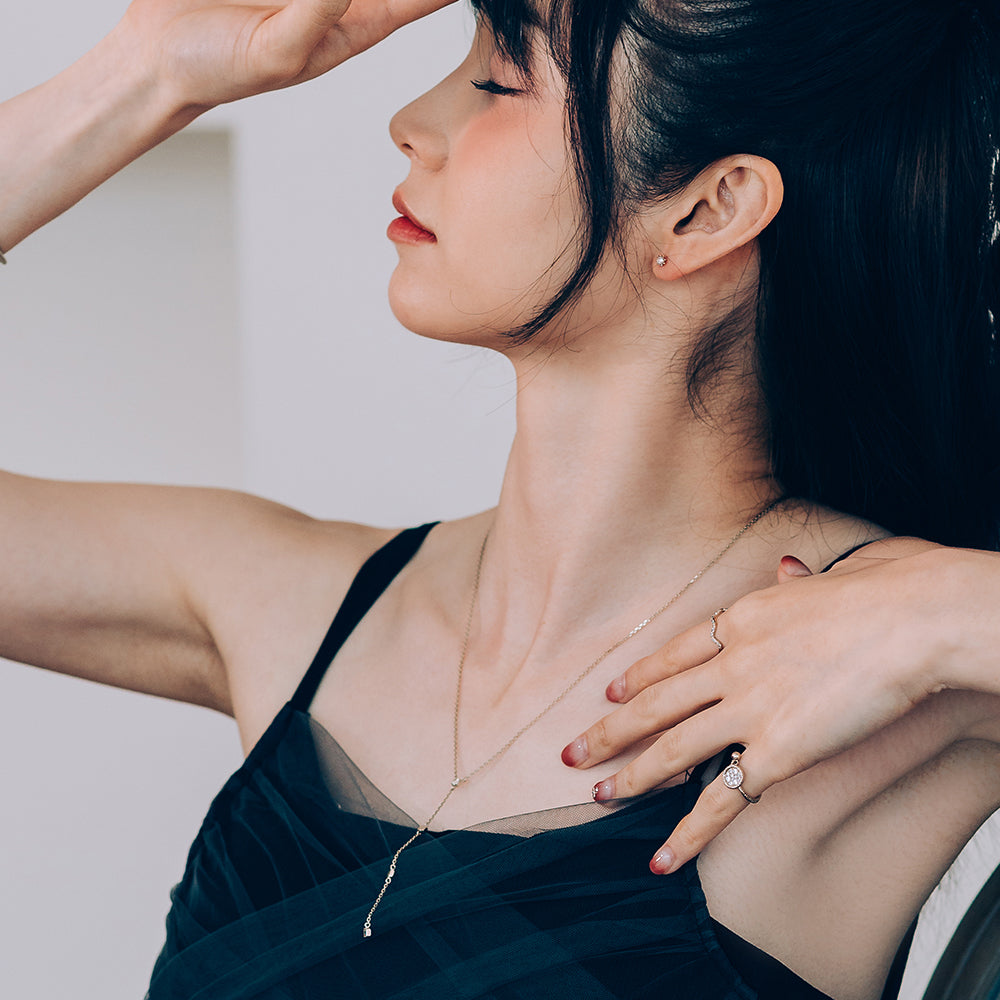 blue cognac diamond A+++ long necklace anniversary dia gift