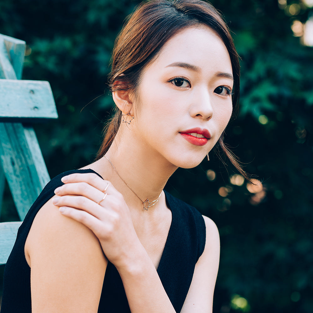 14k 18k blue diamond GOLD necklace chocker gift