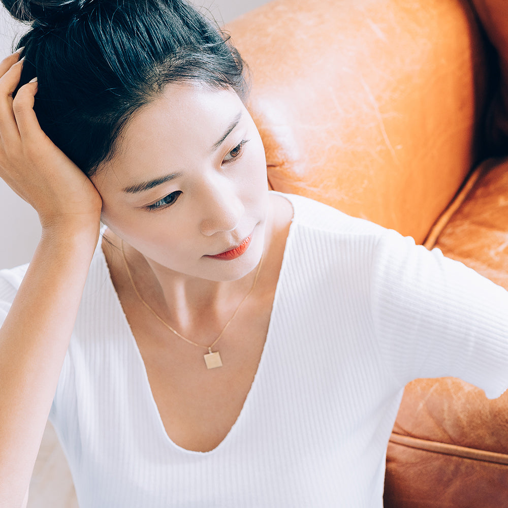 14k 18k daily gold necklace simple design handmade