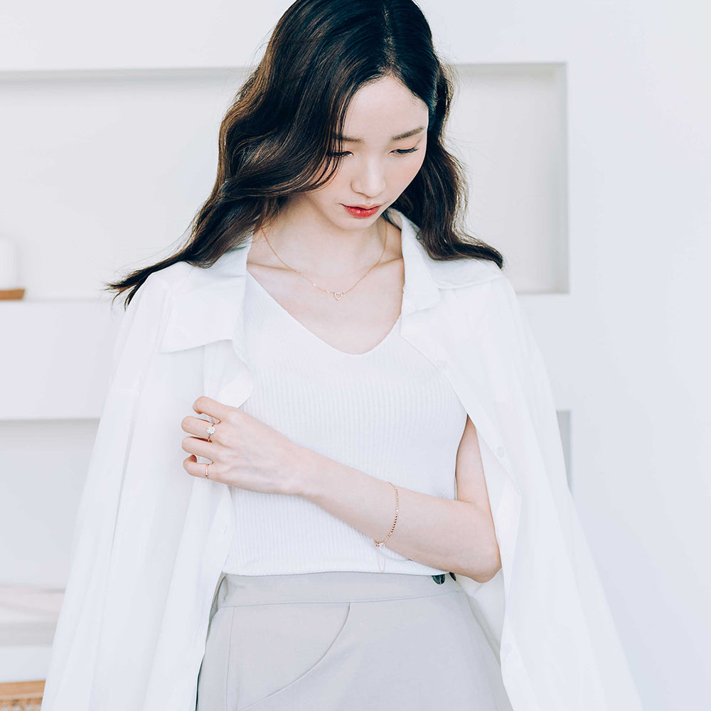 pink stone opal gold necklace 14k 18k lovely anniversary gift