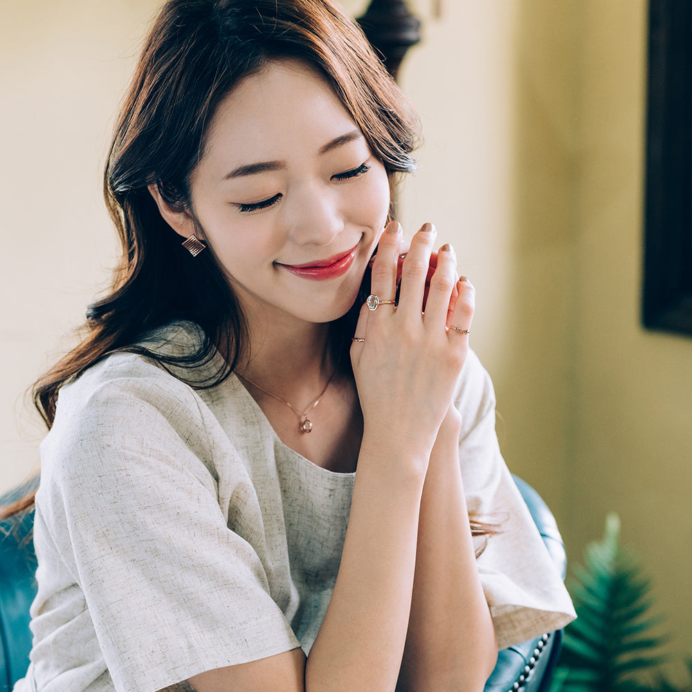 14k 18k green an amethyst A+++ gold necklace chain Kjewellery