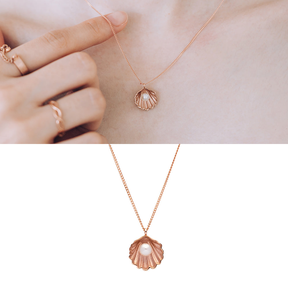 freshwater cultured pearl 5mm shell gold 14k 18k necklace