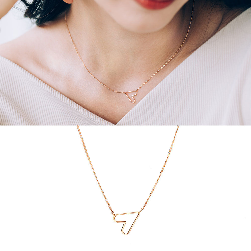 14K 18K heart chain gold necklace anniversary jewellery gift