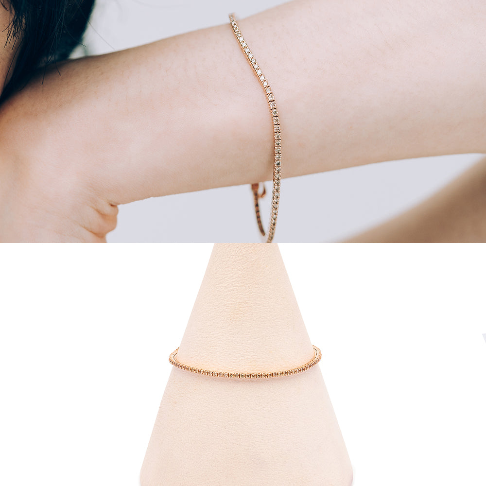 14k 18k Full Eternity diamond A+++ Tennis Bracelet wedding gift