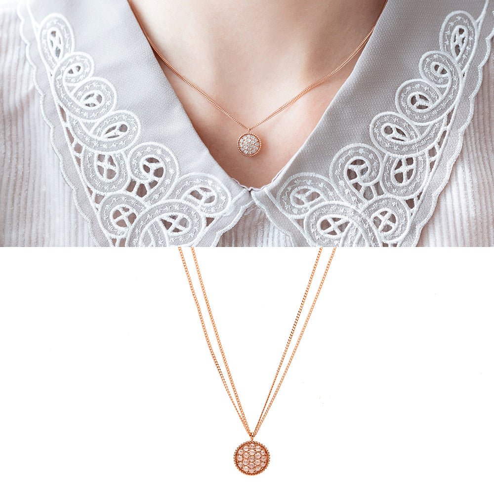 14k 18k grey rough diamond A+++ wedding propose necklace