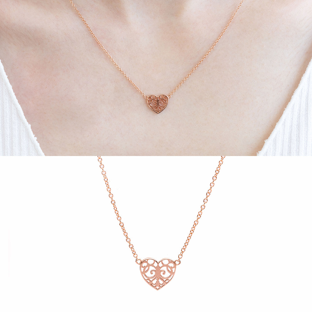 gold heart design necklace lovely gift jewellery jewelry