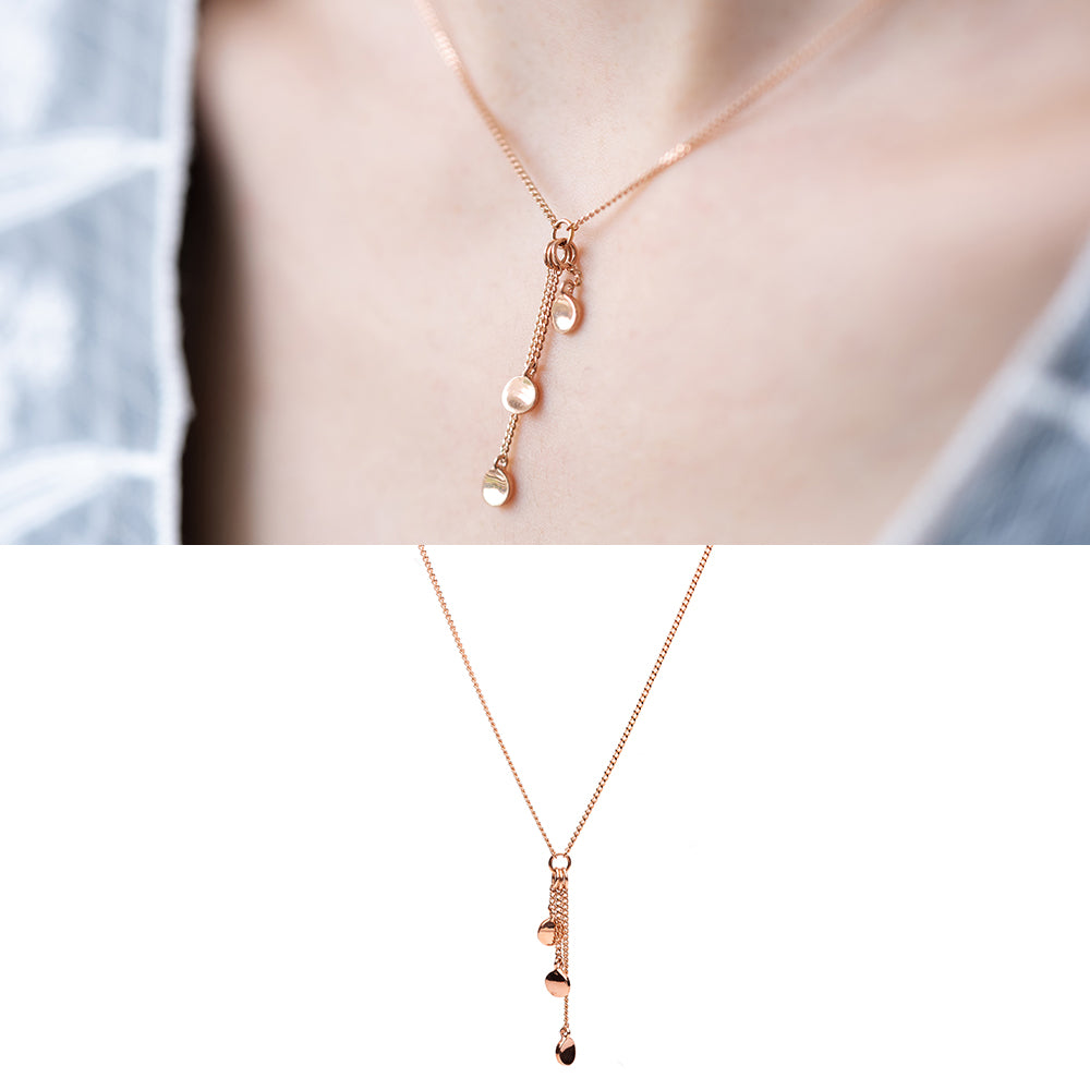 14k 18k GOLD daily necklace drop chain female gift
