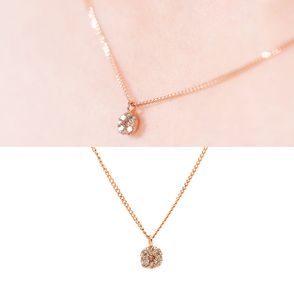 14k 18k Invisible setting diamond A+++ necklacke K jewerly gift