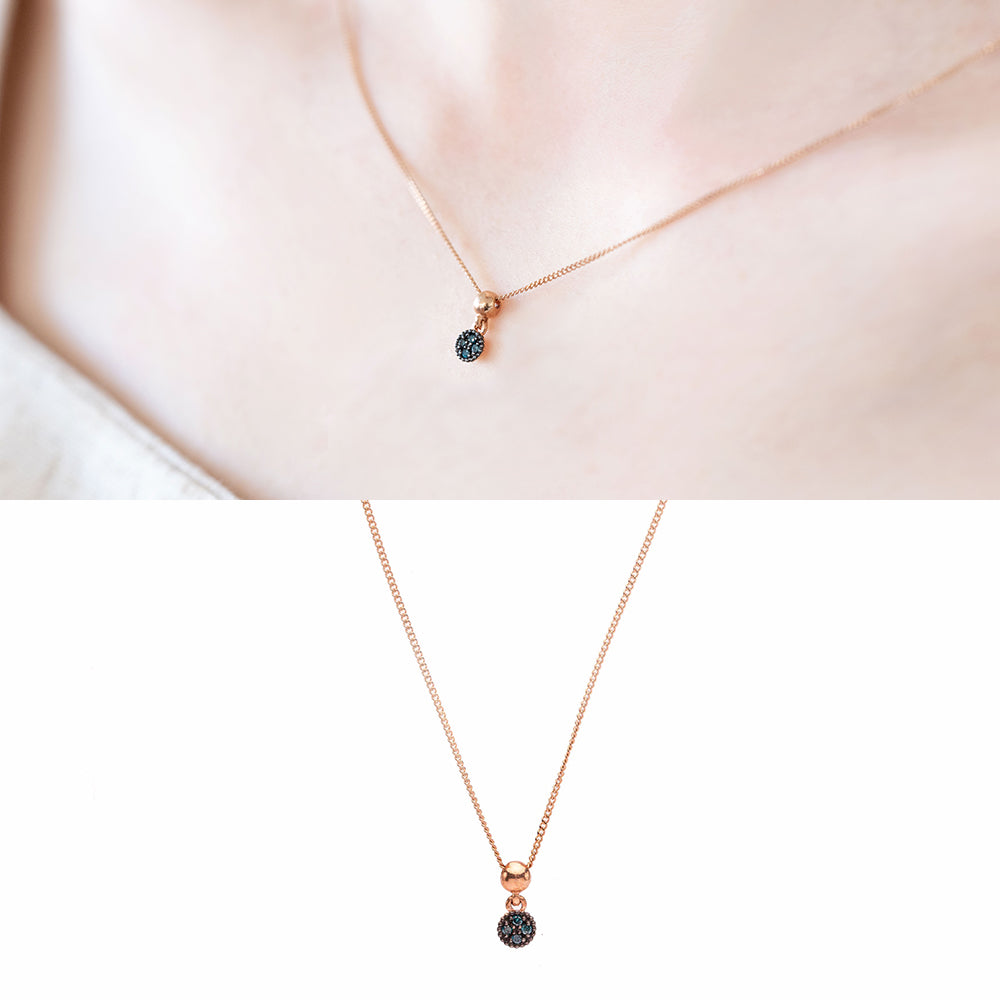 blue diamond A+++ GOLD necklace simple daily wear