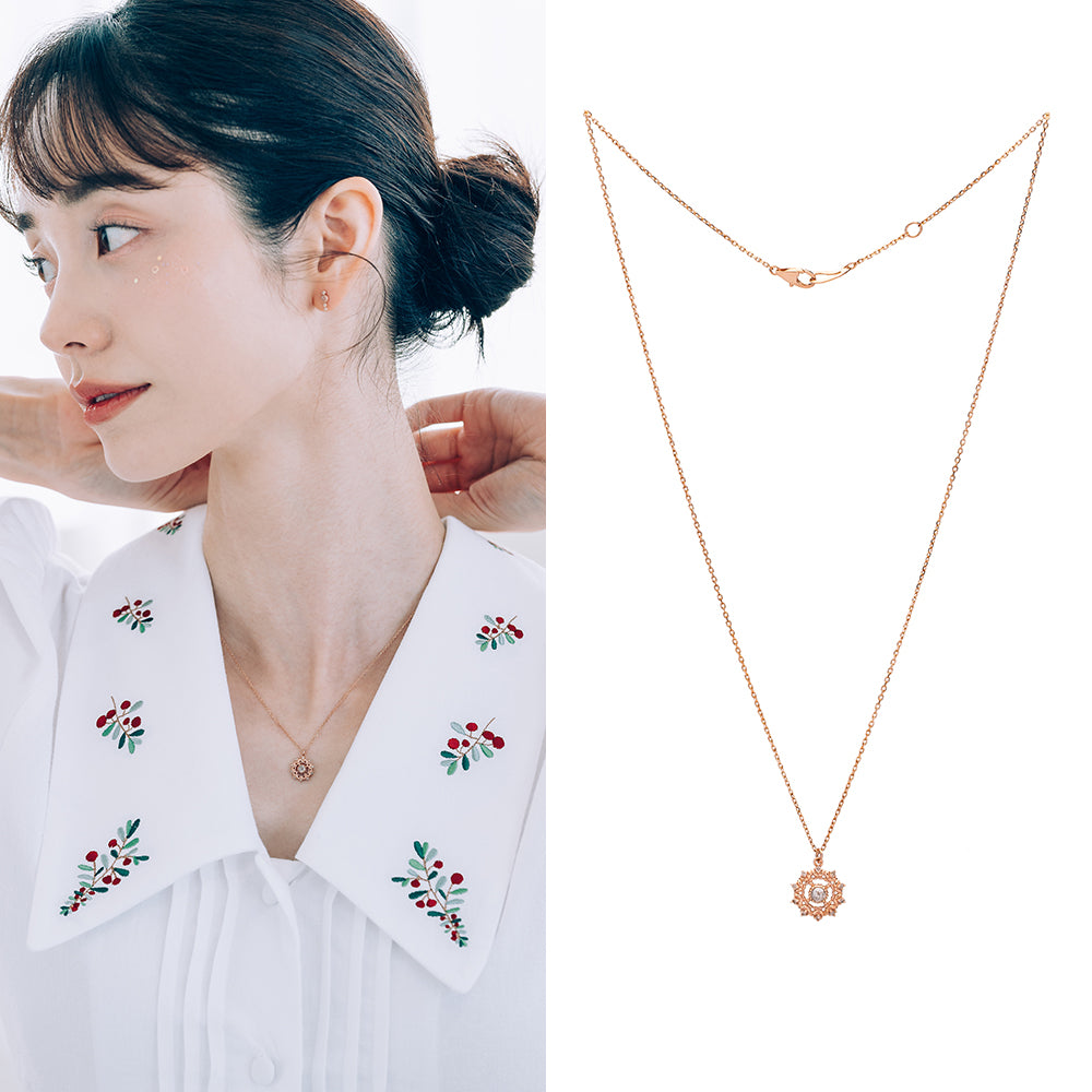 grey rough diamond cognac diamond gift gold necklace 14k 18k