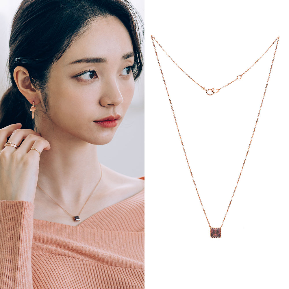 Rhodolite garnet necklace 14K 18K K-GOLD anniversary jewellery