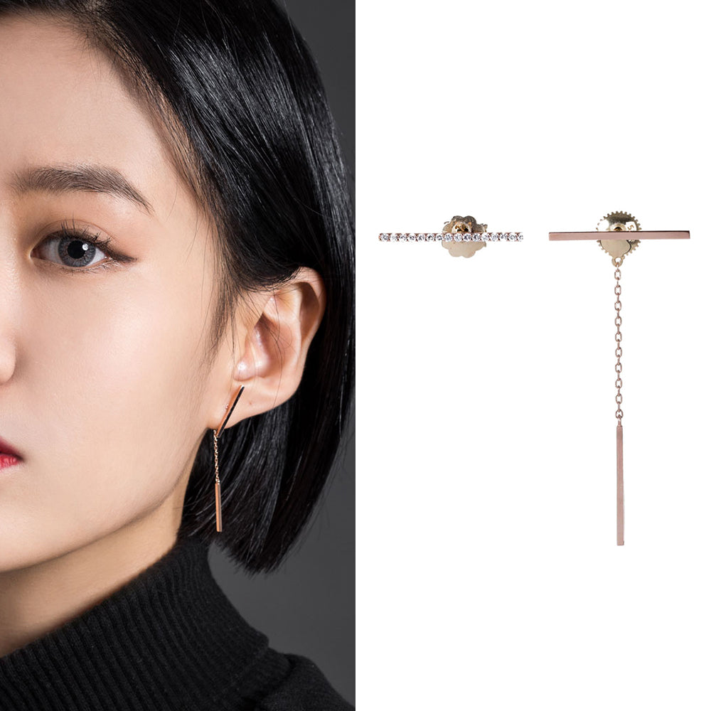 14K gold earring 18K simple lovely korea jewelry