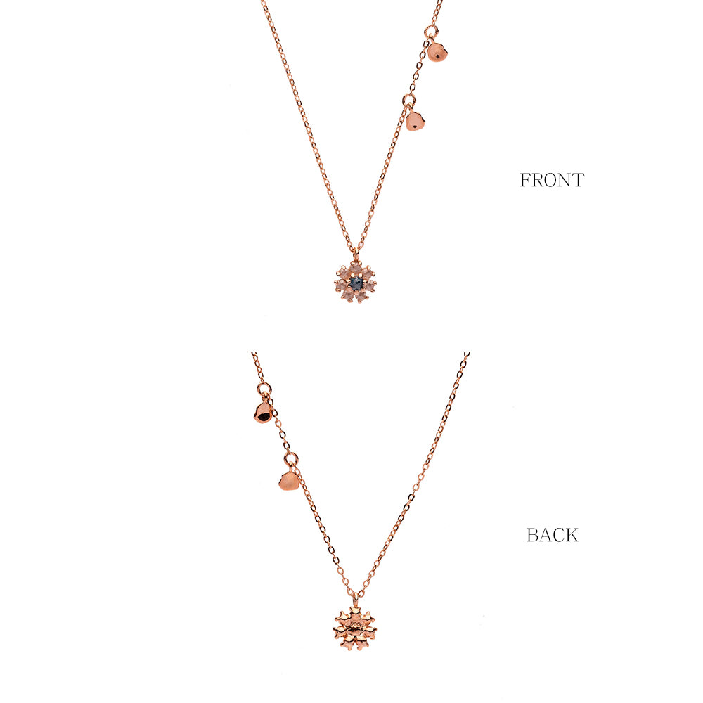 flower design necklace rough diamond A+++ gold 14K 18K