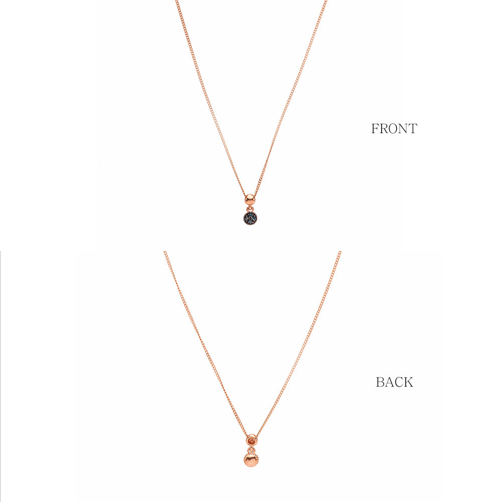 blue diamond A+++ GOLD necklace simple daily wear