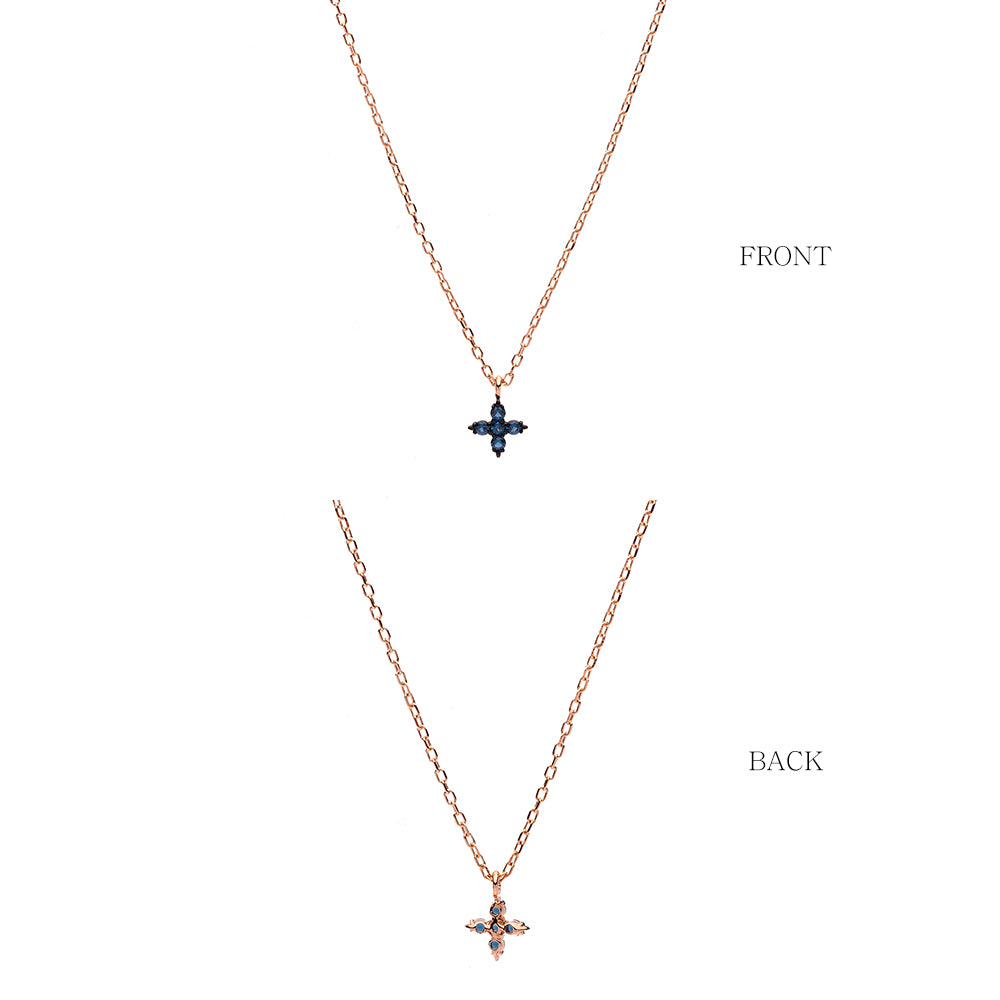 minimal pendant blue diamond A+++ 14k 18k necklace jewerly