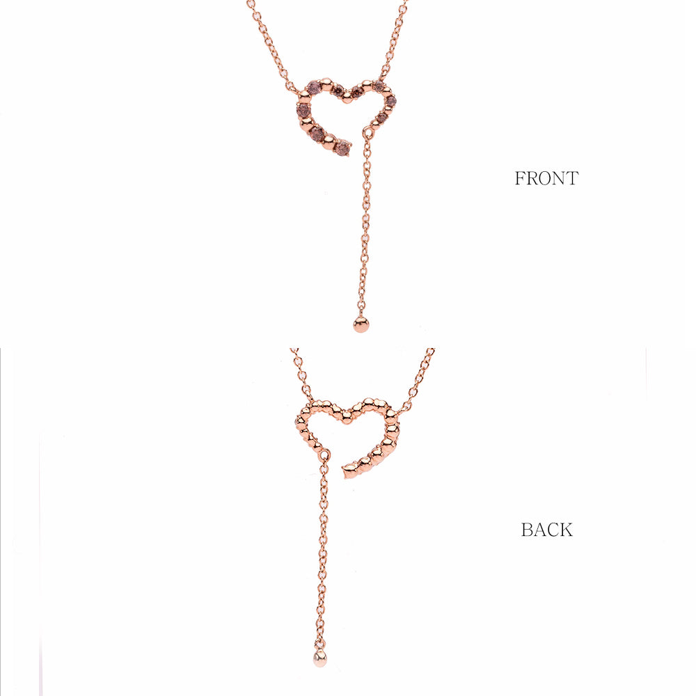 heart gold necklace 14K 18K drop chain daiy wear jewellery jewelry