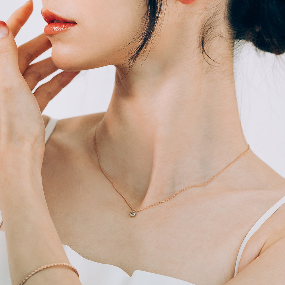 14k 18k Invisible setting diamond A+++ necklacke K jewerly gift