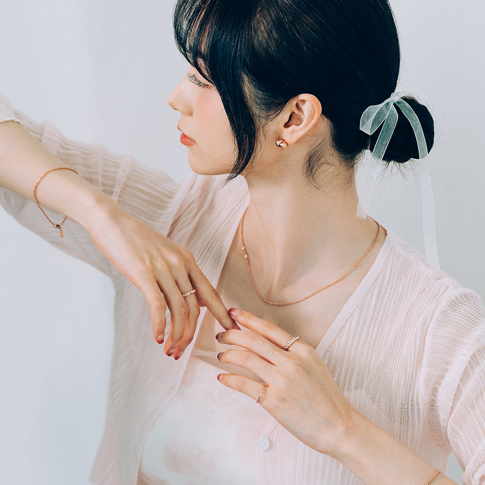 rope design necklace GOLD 14k 18k wedding daily gift